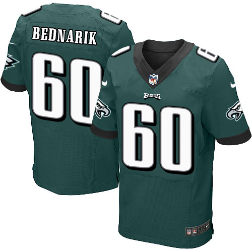 Men's Elite Chuck Bednarik Nike Jersey Midnight Green Home - #60 NFL Philadelphia Eagles